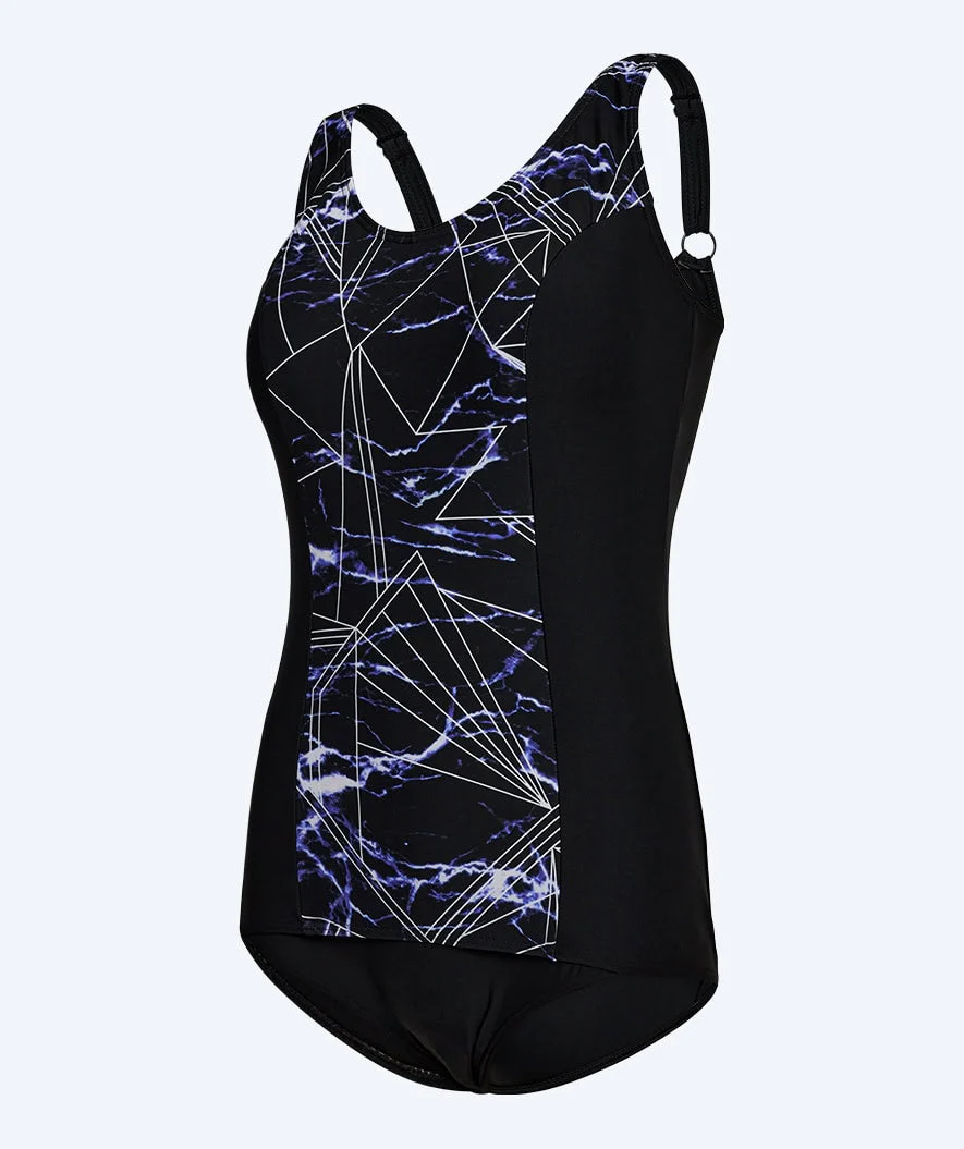 Watery strój kąpielowy dla kobiet plus size w kwiaty - Vale - Czarny - Image 6