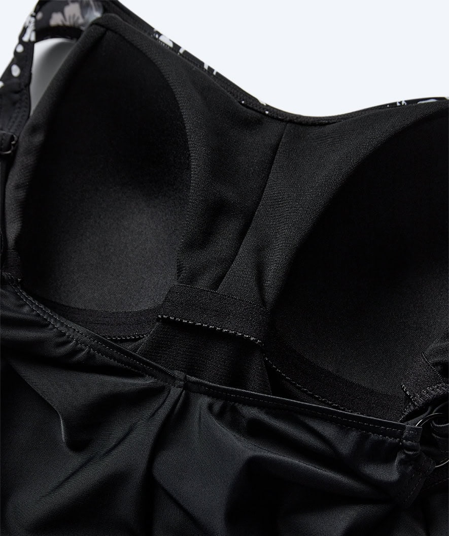 Watery strój kąpielowy dla kobiet plus size w kwiaty - Vale - Czarny/Biały - Image 10