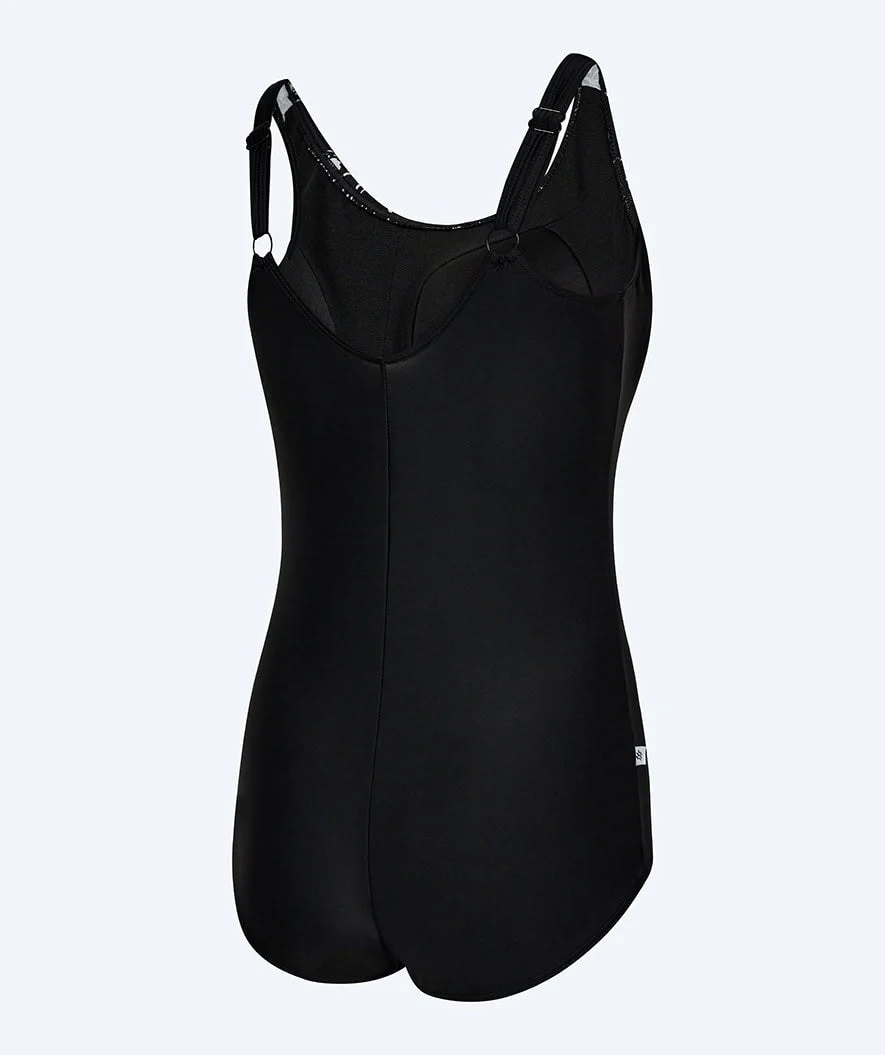 Watery strój kąpielowy dla kobiet plus size w kwiaty - Vale - Czarny/Biały - Image 7