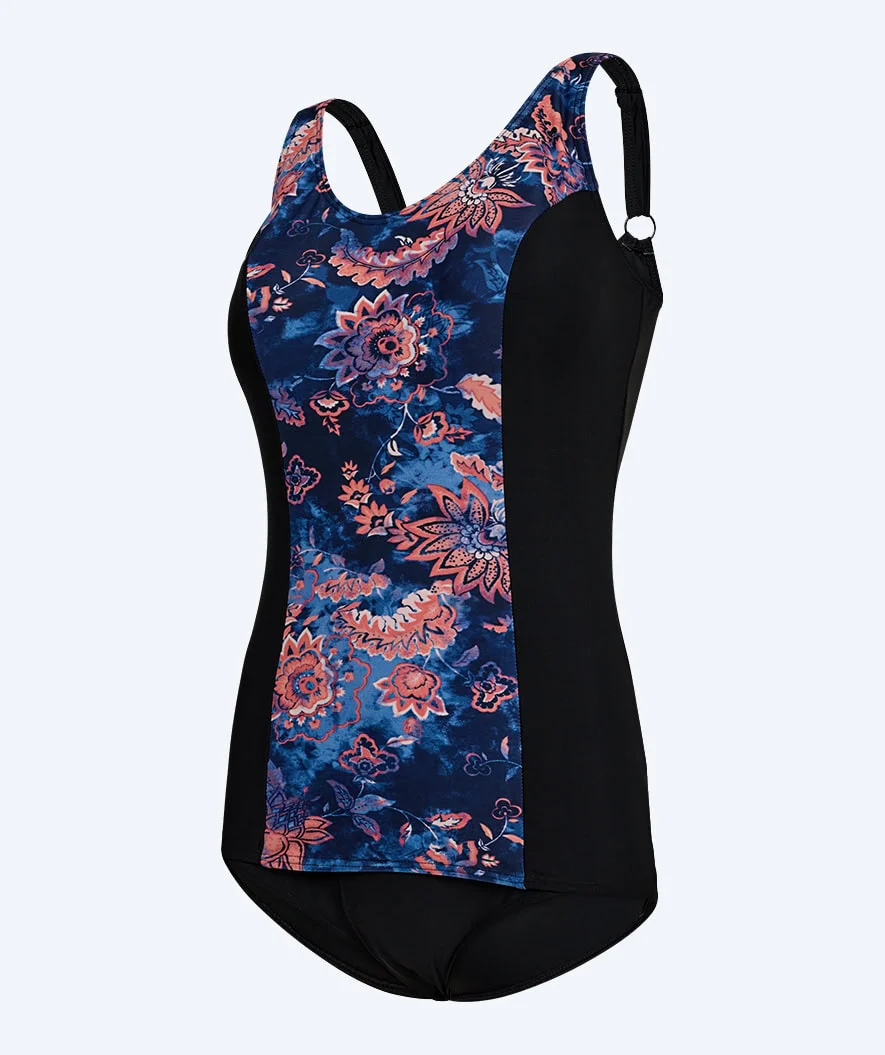Watery strój kąpielowy dla kobiet plus size w kwiaty - Vale - Czarny/fioletowy - Image 6