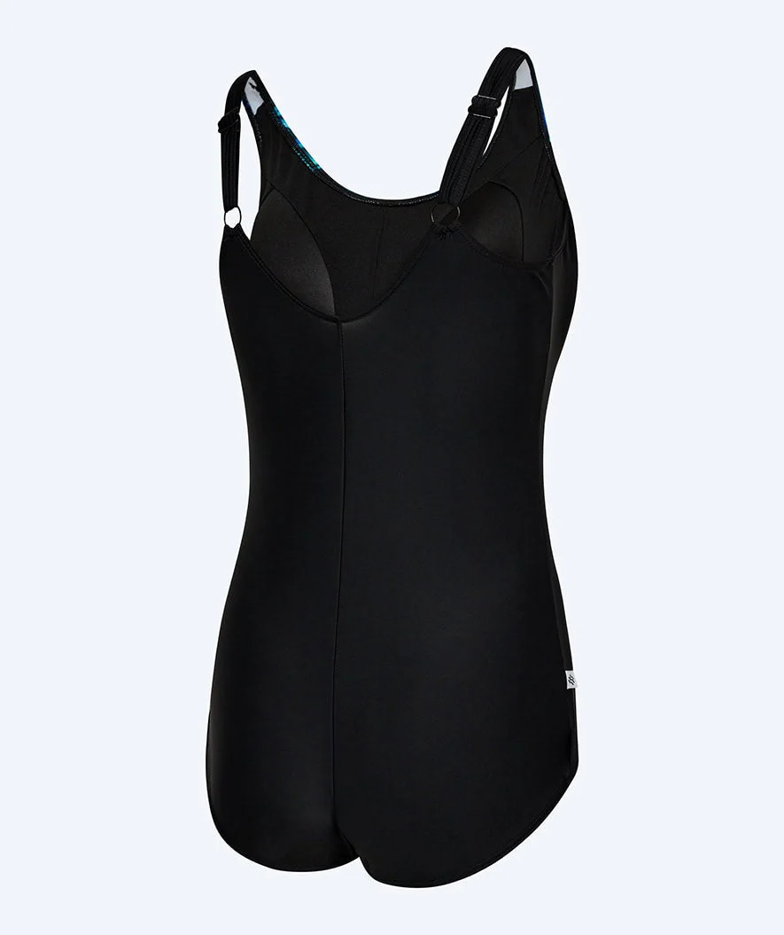 Watery strój kąpielowy dla kobiet plus size w kwiaty - Vale - Czarny/niebieski - Image 7
