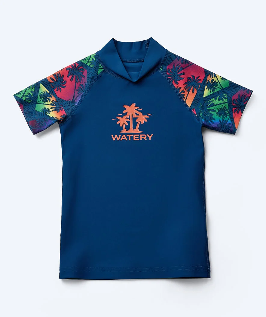 Watery koszulka UV dla dzieci - Rashguard z krótkim rękawem Katsu - Wielokolorowy/ciemnoniebieski - Image 4
