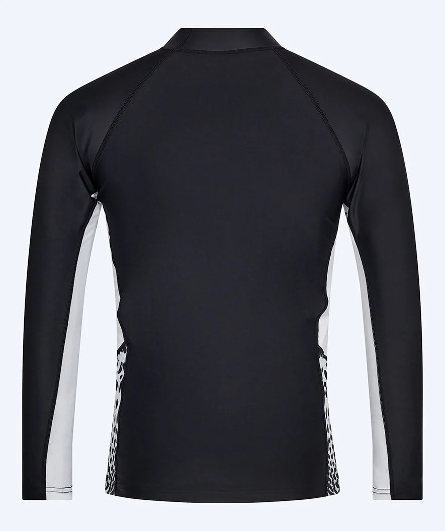 Watery koszulka UV z długim rękawem dla mężczyzn - Scylla Langærmet Rashguard - Czarny/Biały - Image 2