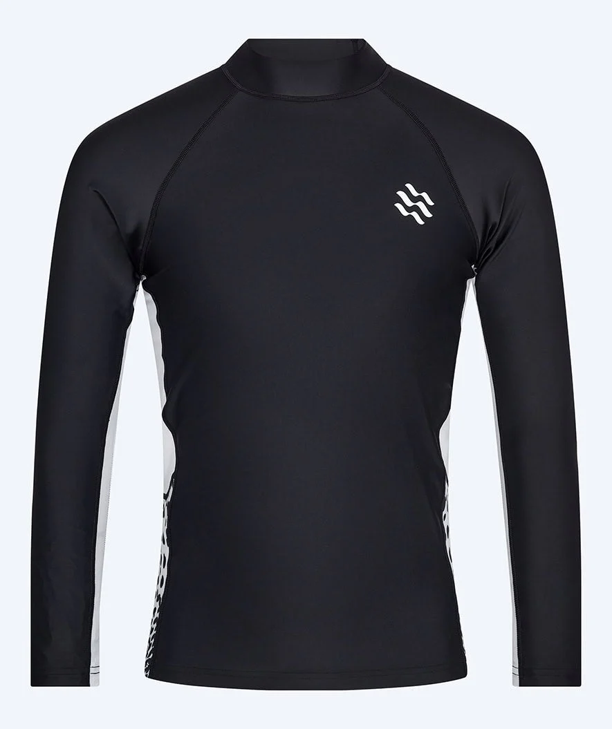 Watery koszulka UV z długim rękawem dla mężczyzn - Scylla Langærmet Rashguard - Czarny/Biały - Image 3