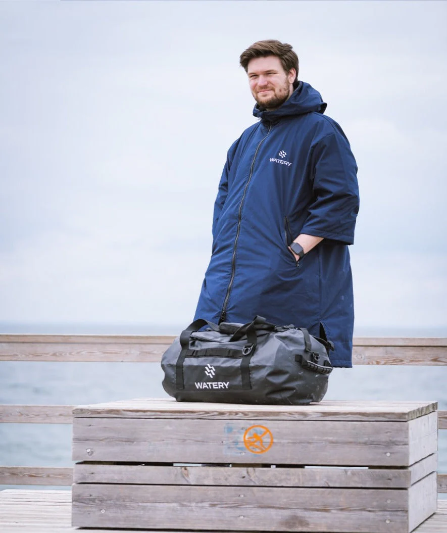 Watery Surf poncho - Wodoodporny - Ciemnoniebieski - Image 4
