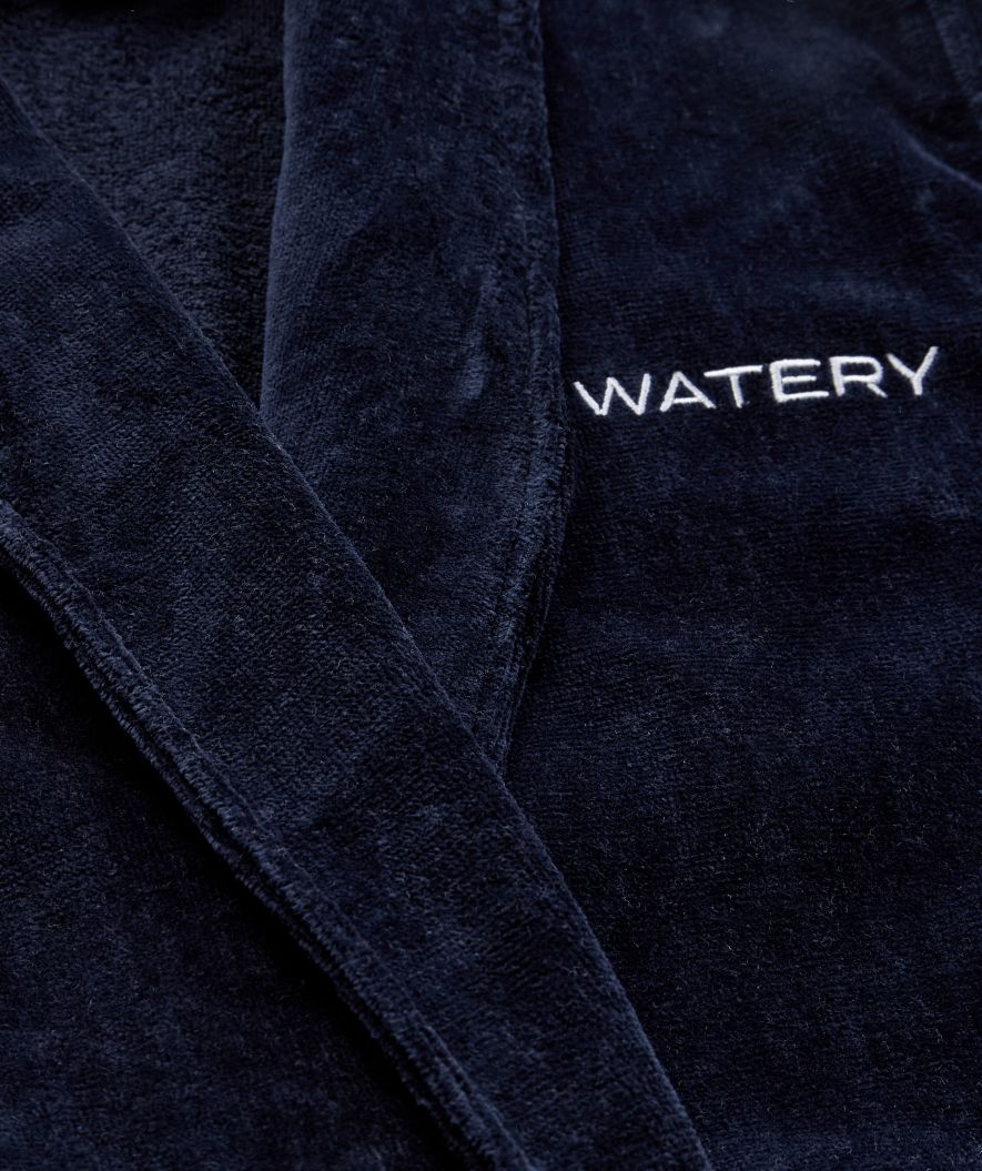 Watery szlafrok kąpielowy dla kobiet - Mariana - Granatowy - Image 9