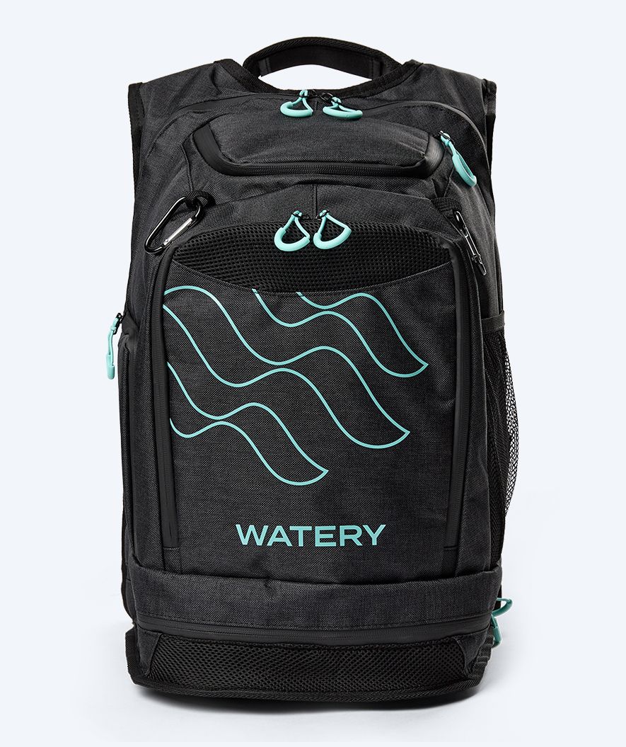 Watery torba pływacka - Viper Elite 45L - Czarna/jasnoniebieska - Image 8