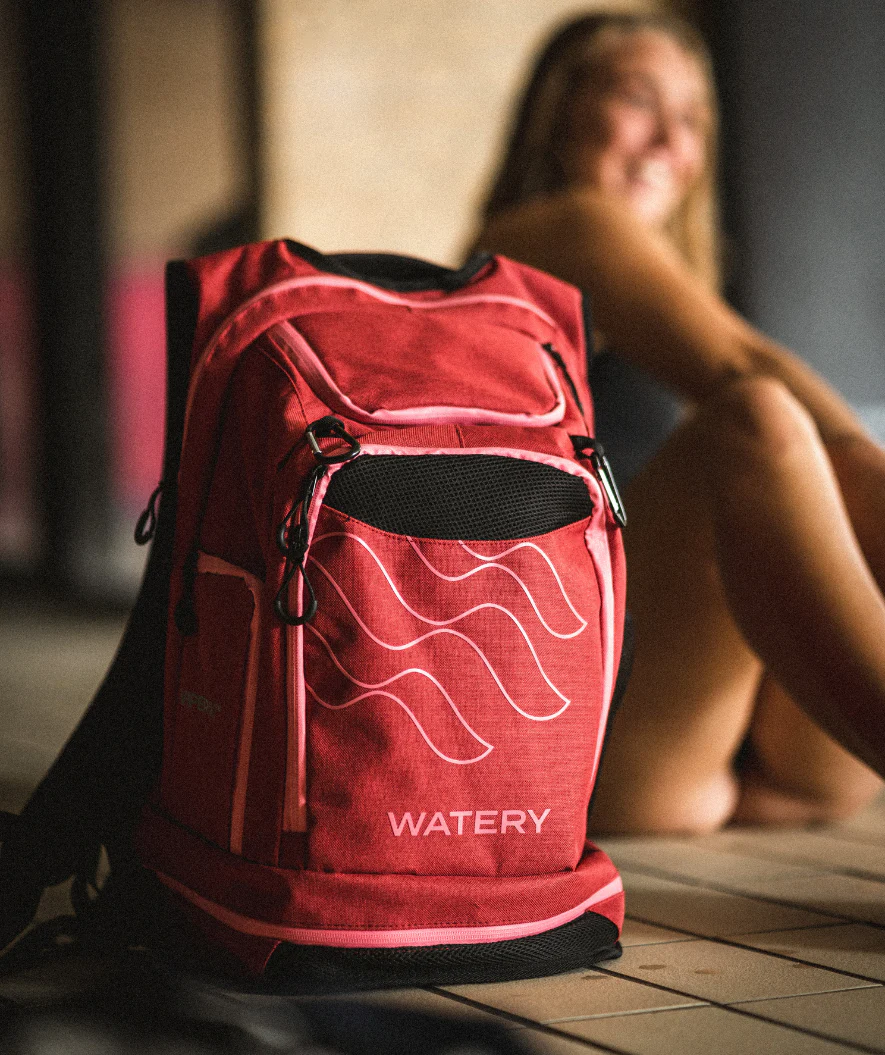 Watery torba pływacka - Viper Elite 45L - Czerwony/jasnoróżowy - Image 21