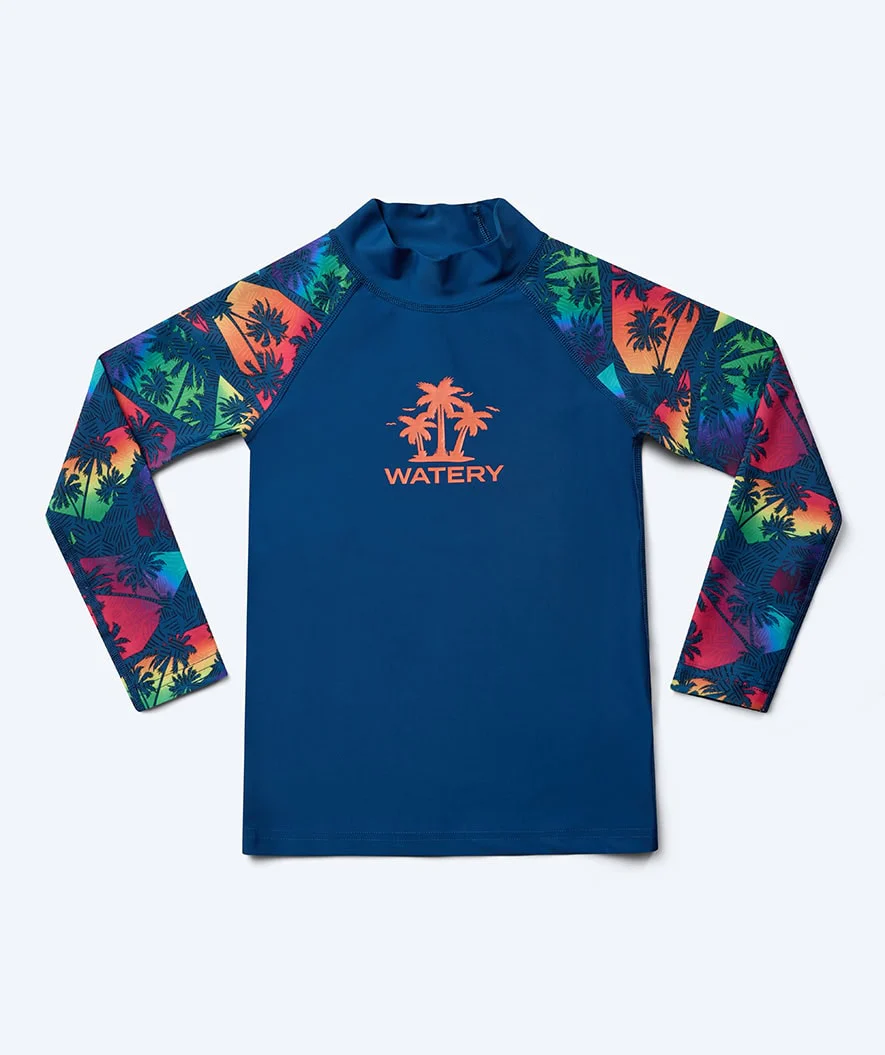 Watery koszulka UV dla dzieci - Katsu Langærmet Rashguard - Wielokolorowy/ciemnoniebieski - Image 4