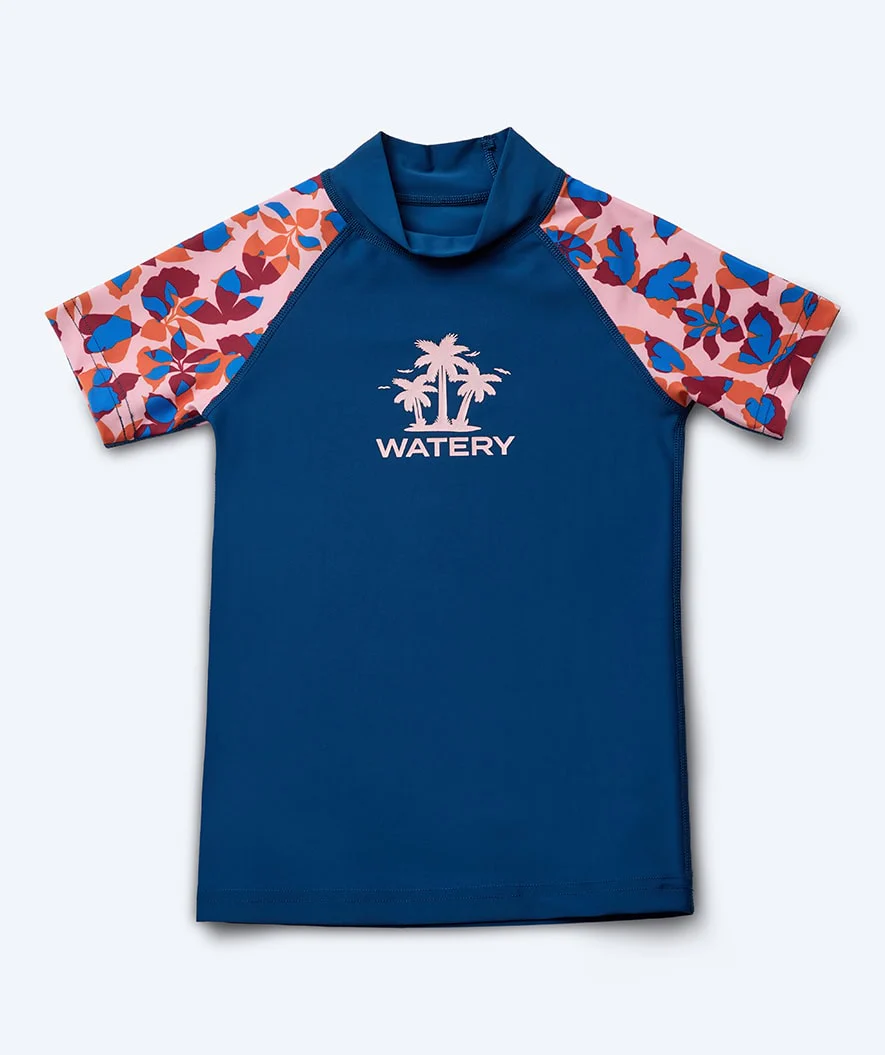 Watery koszulka UV dla dzieci - Osiris Krótkorękawowy Rashguard - Jasnoróżowy/ciemnoniebieski - Image 4