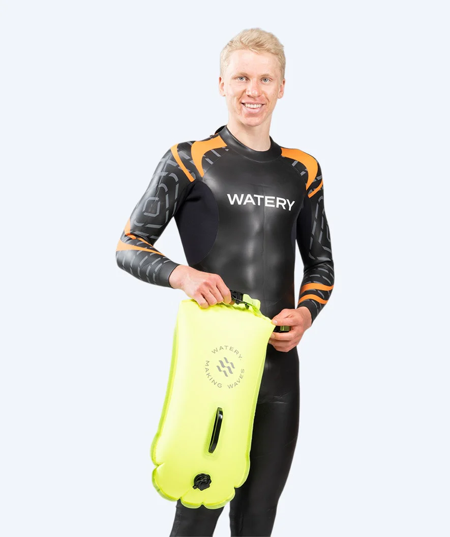 Watery wodoszczelna torba - Swim Buoy & Dry Bag 28L - Fluo żółty - Image 5