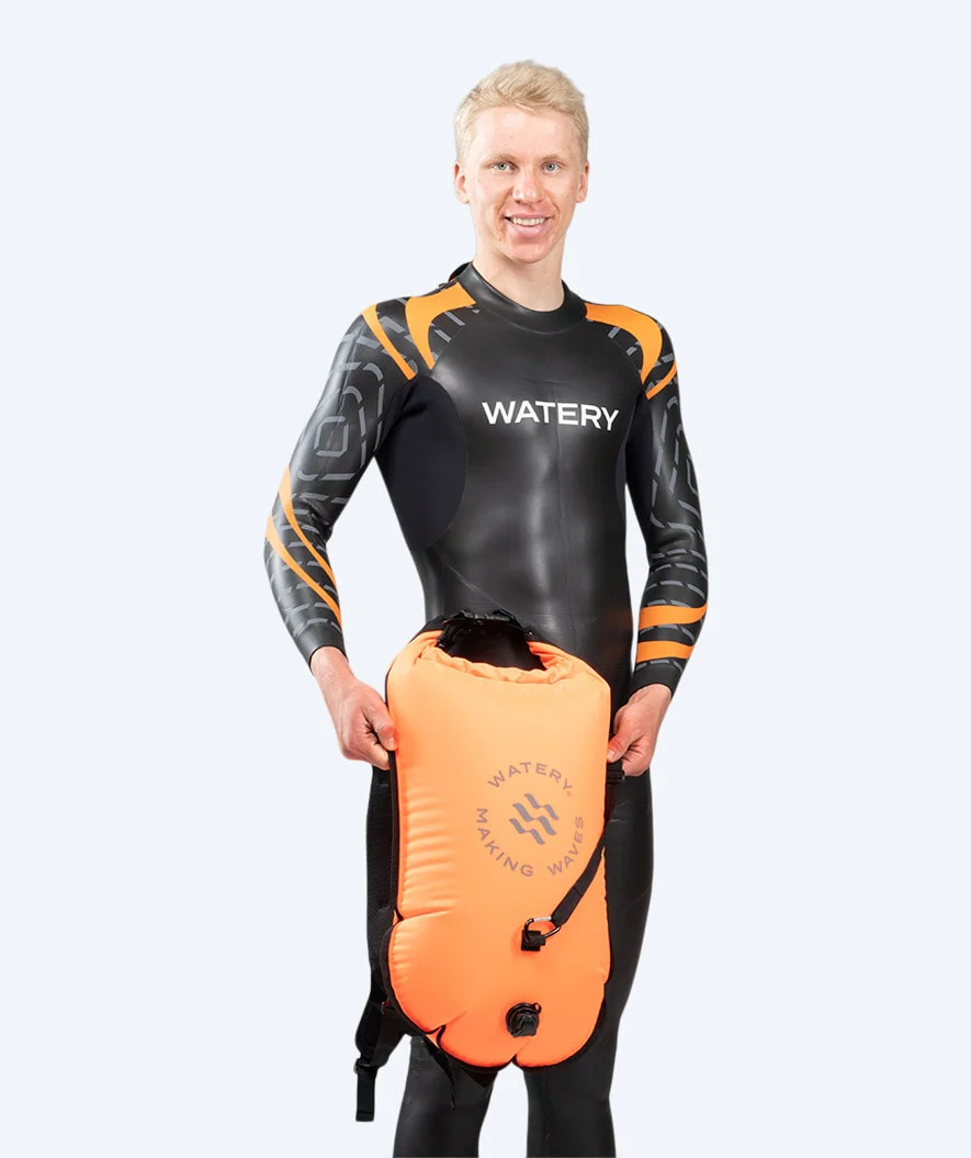 Watery wodoszczelny torbo-plecak - Swim&Run 35L - Pomarańczowa - Image 7