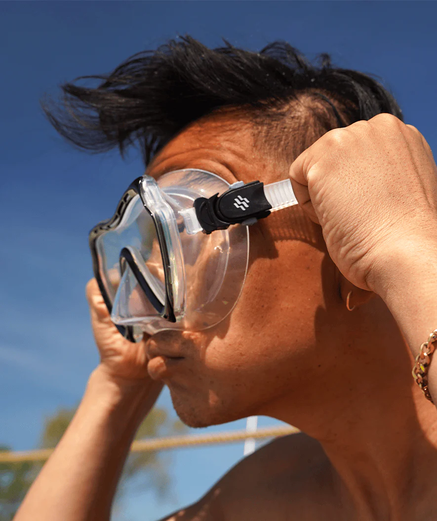 Watery zestaw maska + rurka do snorkelingu dla dorosłych (15+) - Nebula - Czarny - Image 4