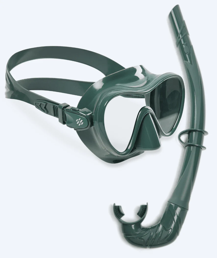 Watery zestaw maska + rurka do snorkelingu dla dorosłych - Cliff - Zielony - Image 10
