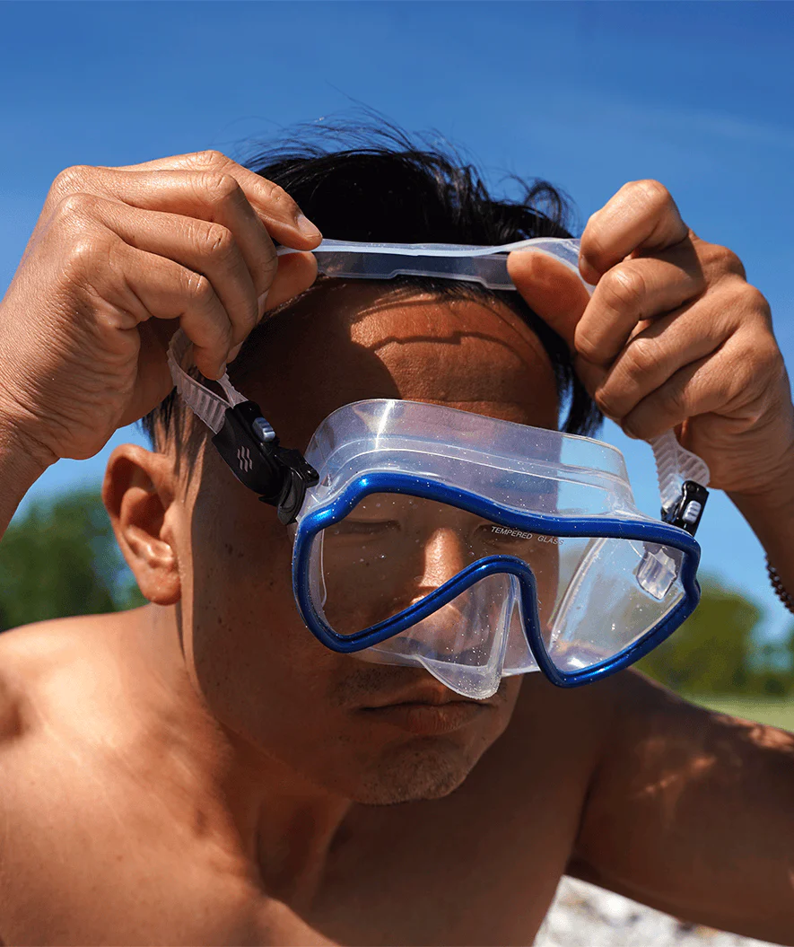 Watery zestaw maska + rurka do snorkelingu dla dorosłych (od 15 lat) - Fraser/Coast - Niebieski/ciemnoniebieski - Image 4