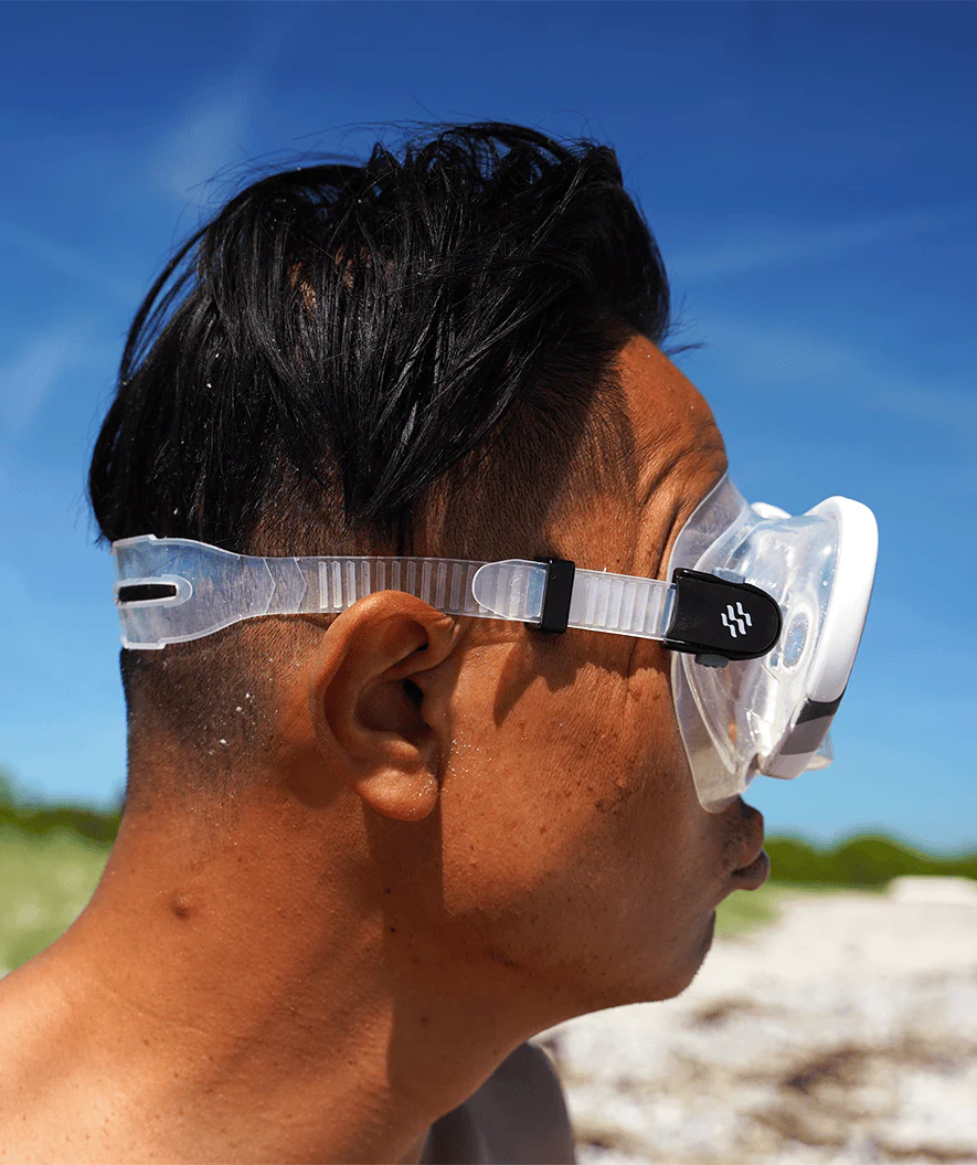Watery zestaw maska + rurka do snorkelingu dla dorosłych (od 15 lat) - Rudder Camo/Itzel - Przezroczysty/czarny - Image 4