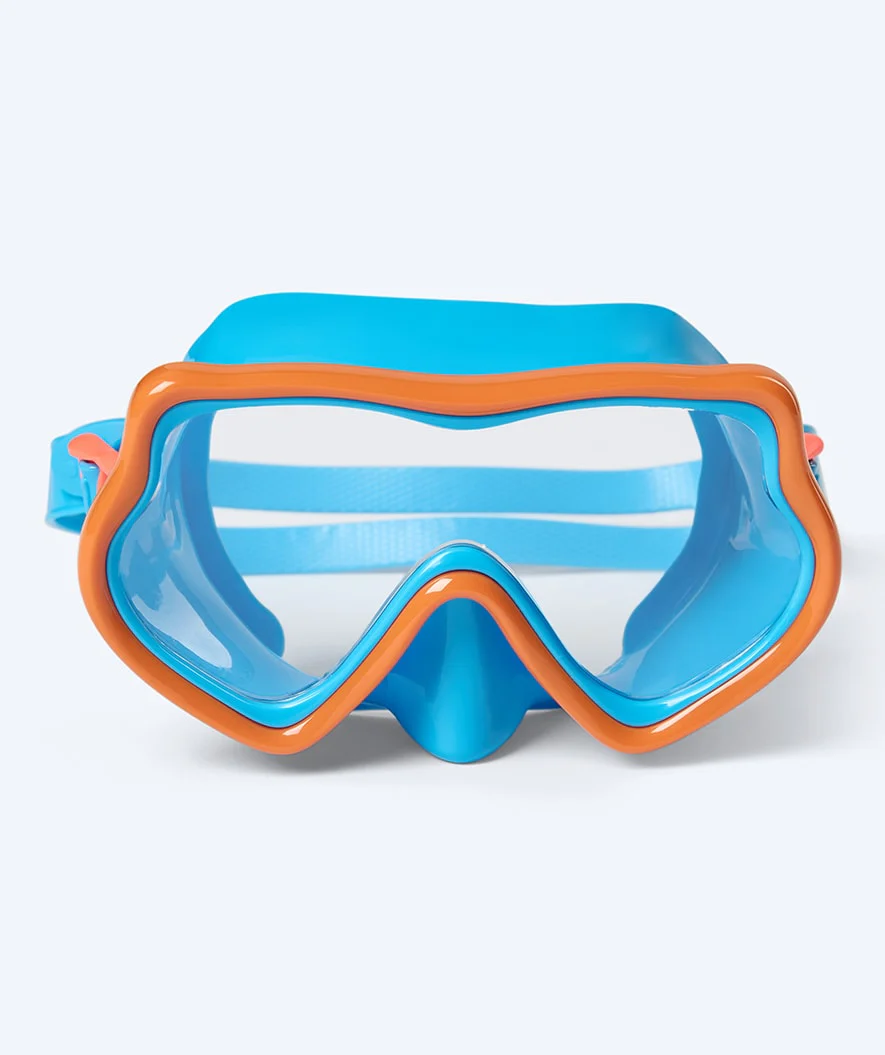 Watery zestaw maska + rurka do snorkelingu dla dzieci (4-10 lat) - Pulina - Niebieski/pomarańczowy - Image 2