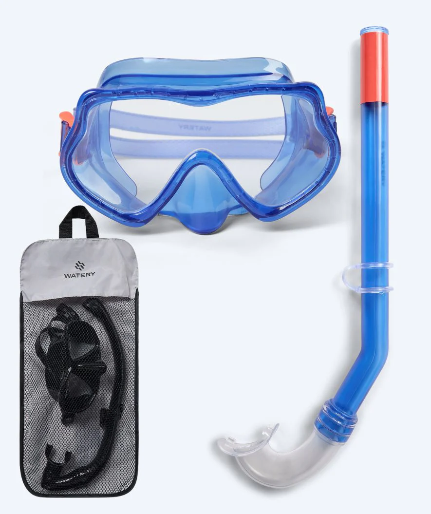 Watery zestaw maska + rurka do snorkelingu dla dzieci (4-10 lat) - Winslet - Niebieski - Image 12