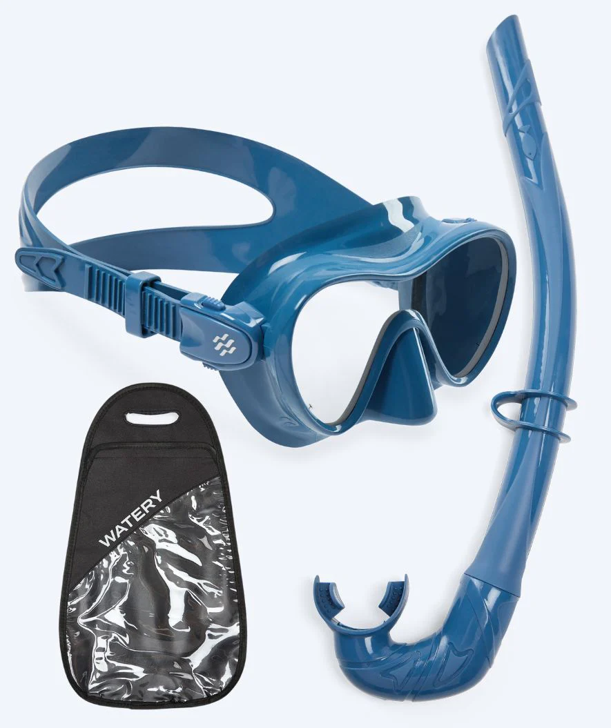 Watery zestaw maska + rurka do snorkelingu dla dzieci - Cliff - Ciemnoniebieski - Image 11