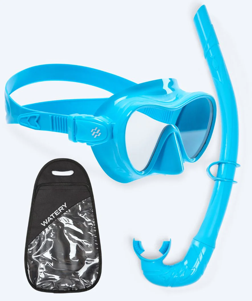 Watery zestaw maska + rurka do snorkelingu dla dzieci - Cliff - Jasnoniebieski - Image 12