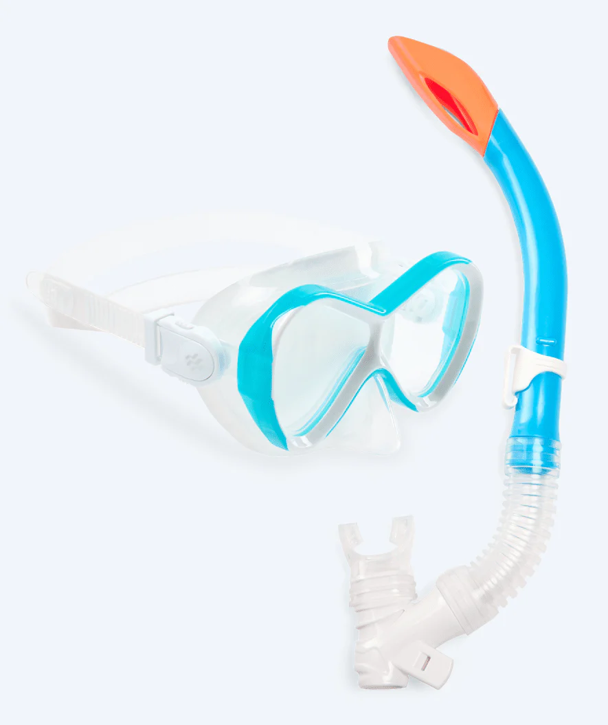 Watery zestaw maska + rurka do snorkelingu dla dzieci - Triton Semi-dry - Jasnoniebieski - Image 8