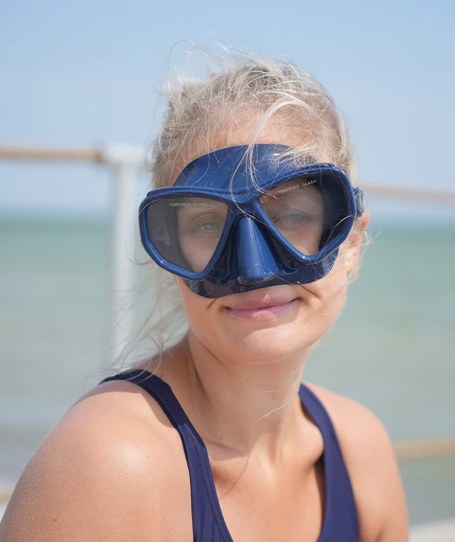 Watery zestaw maska + rurka + płetwy do snorkelingu dla dorosłych (od 15 lat) - Fenton/Breeve - Ciemnoniebieski - Image 4