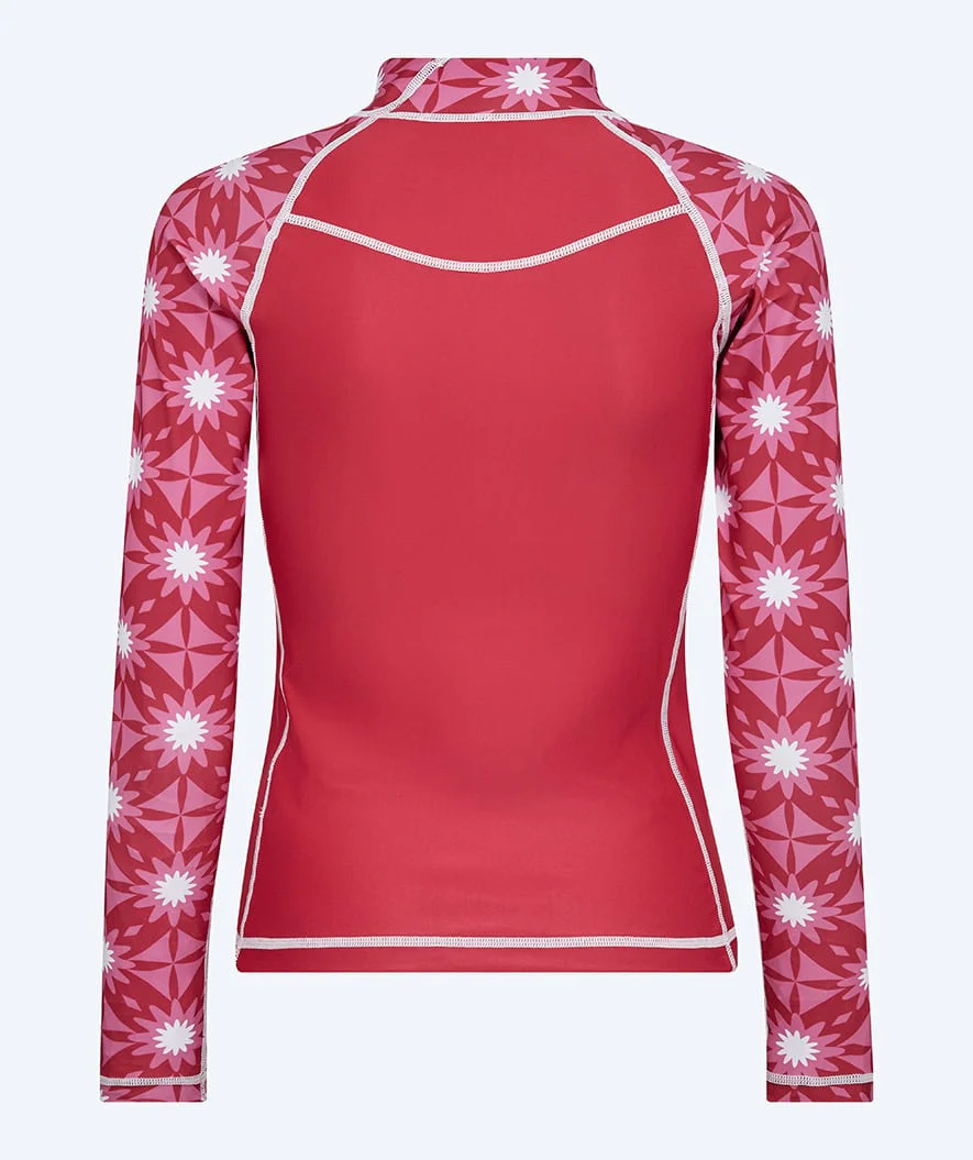 Watery koszulka UV dla kobiet - Aiko Langærmet Rashguard - Różowy/ciemnoczerwony - Image 2