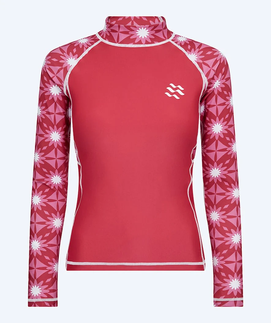 Watery koszulka UV dla kobiet - Aiko Langærmet Rashguard - Różowy/ciemnoczerwony - Image 3