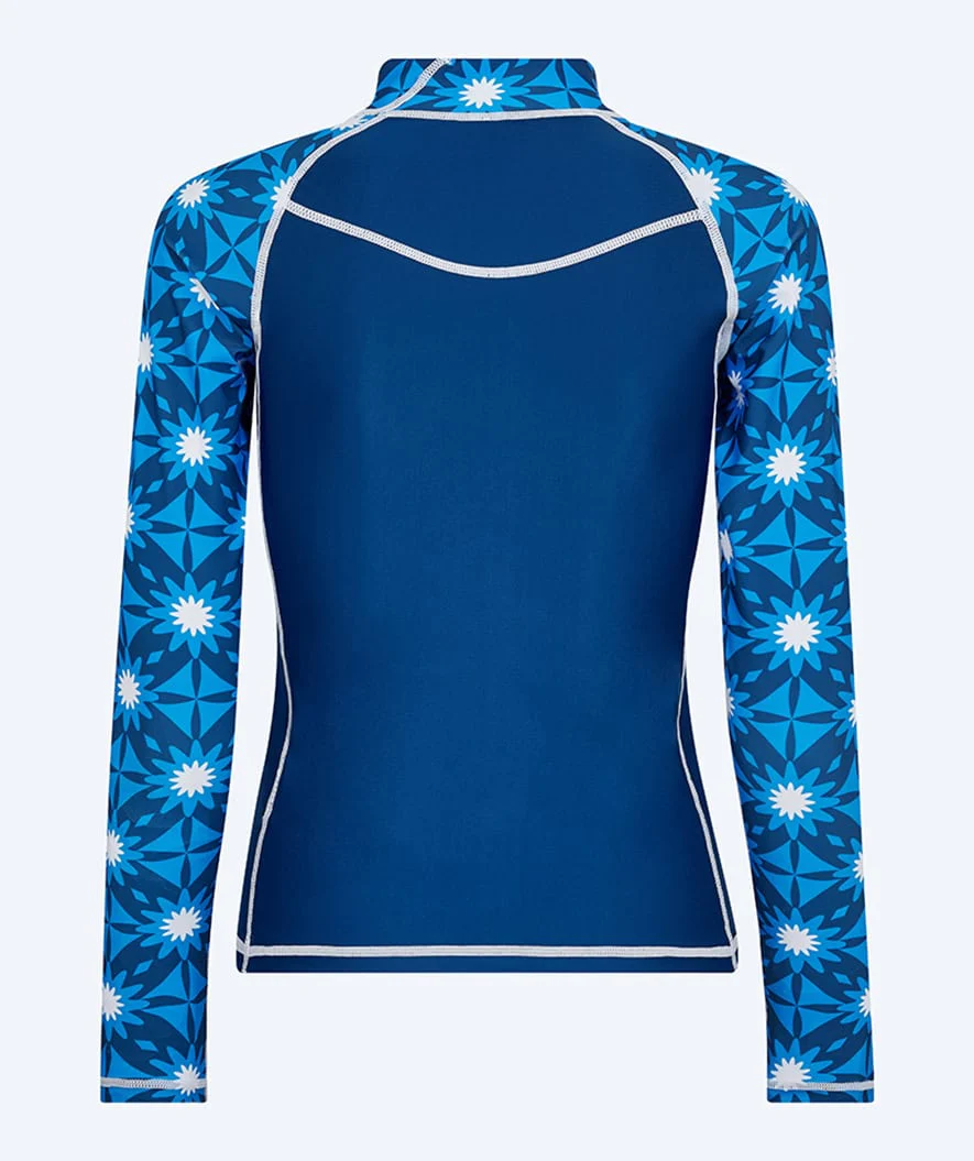Watery koszulka UV dla kobiet - Aiko Langærmet Rashguard - Niebieski/Ciemnoniebieski - Image 2
