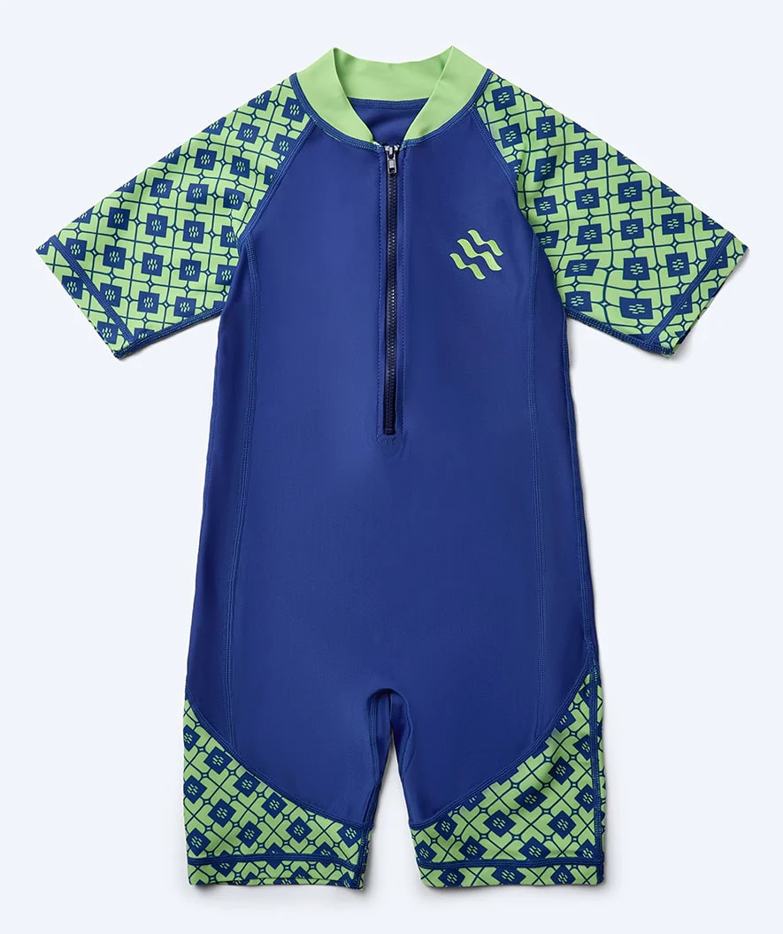 Watery kombinezon UV dla dzieci - Athena Kortærmet Rashguard - Zielony/ciemnoniebieski - Image 4